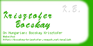 krisztofer bocskay business card